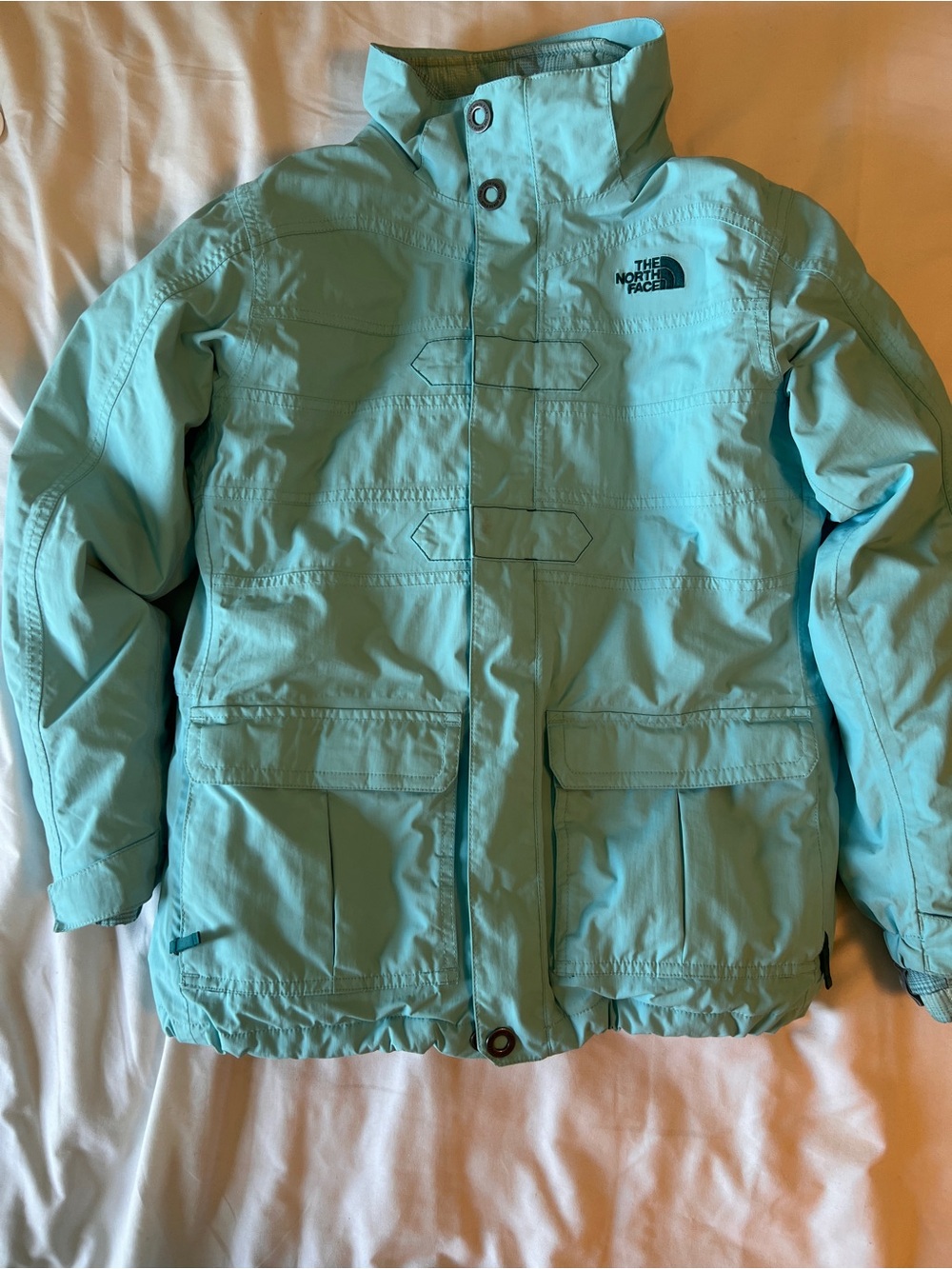North Face Girls’ shell plis zip in puffer jacket 14/16